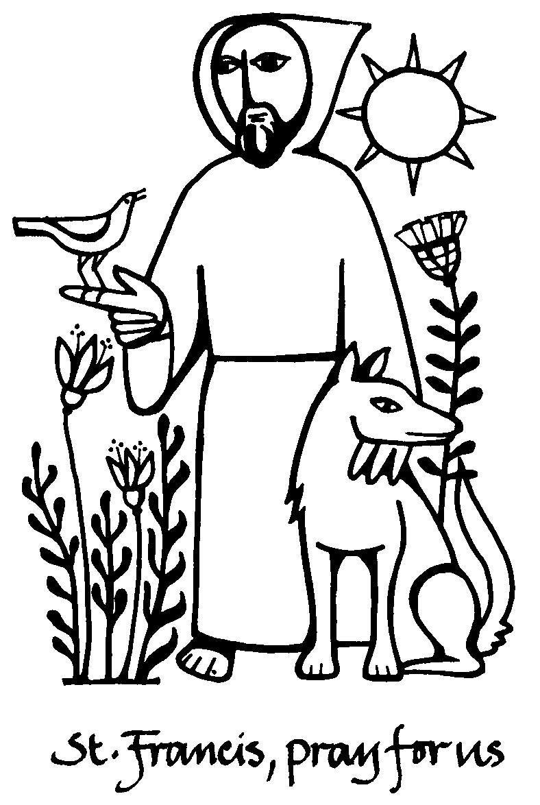 saint francis of assisi coloring pages - photo #11