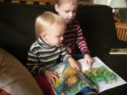 Boys reading Greek myths